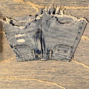 Distressed Denim Shorts